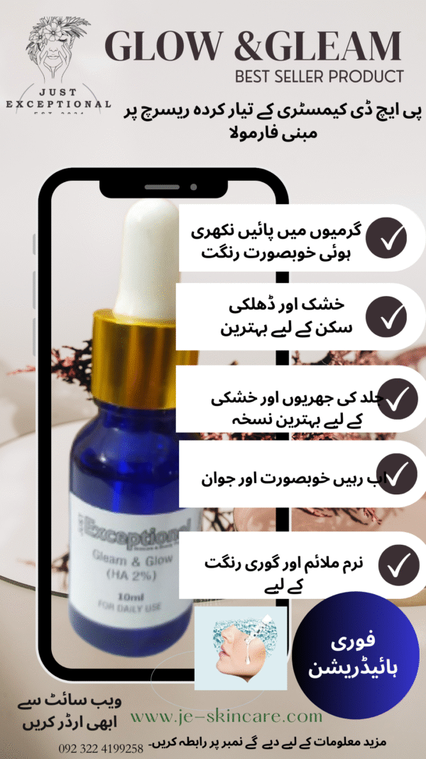 Glow & Gleam – 2% Hyaluronic Acid + Niacinamide Serum - Image 2